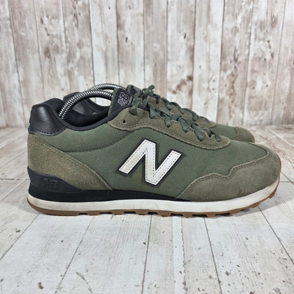 New Balance 515 V3 Olive Green Suede Canvas Sneakers ML515NP3 Mens 8.5 Womens 10